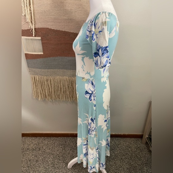 Yumi Kim Revolve Skip A beat Wanderlust Jade Floral A Line Midi Dress size L - Picture 4 of 7